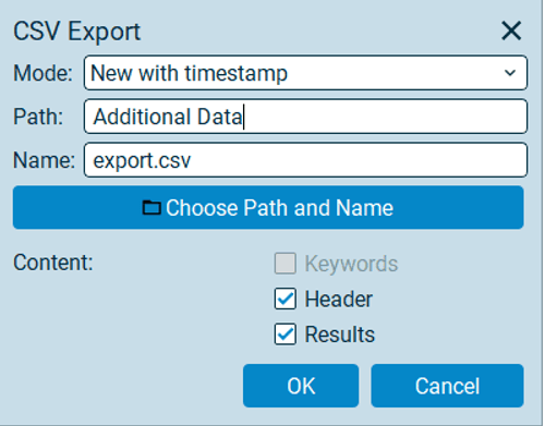 Automatic data export