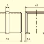 Rohrverbinder V4A für Nutrohr 40x40x1,5 mm